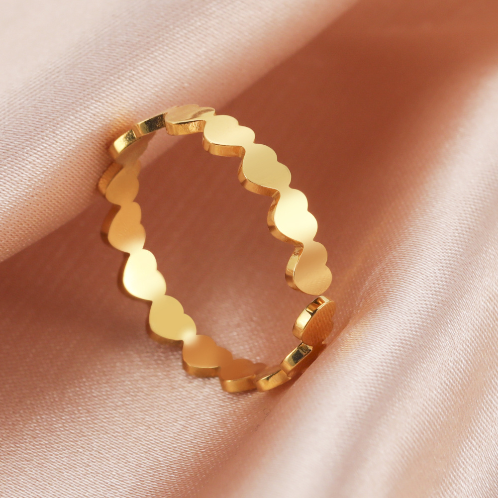 Unisex Adjustable Heart-Shaped Open Ring, Wedding Gift